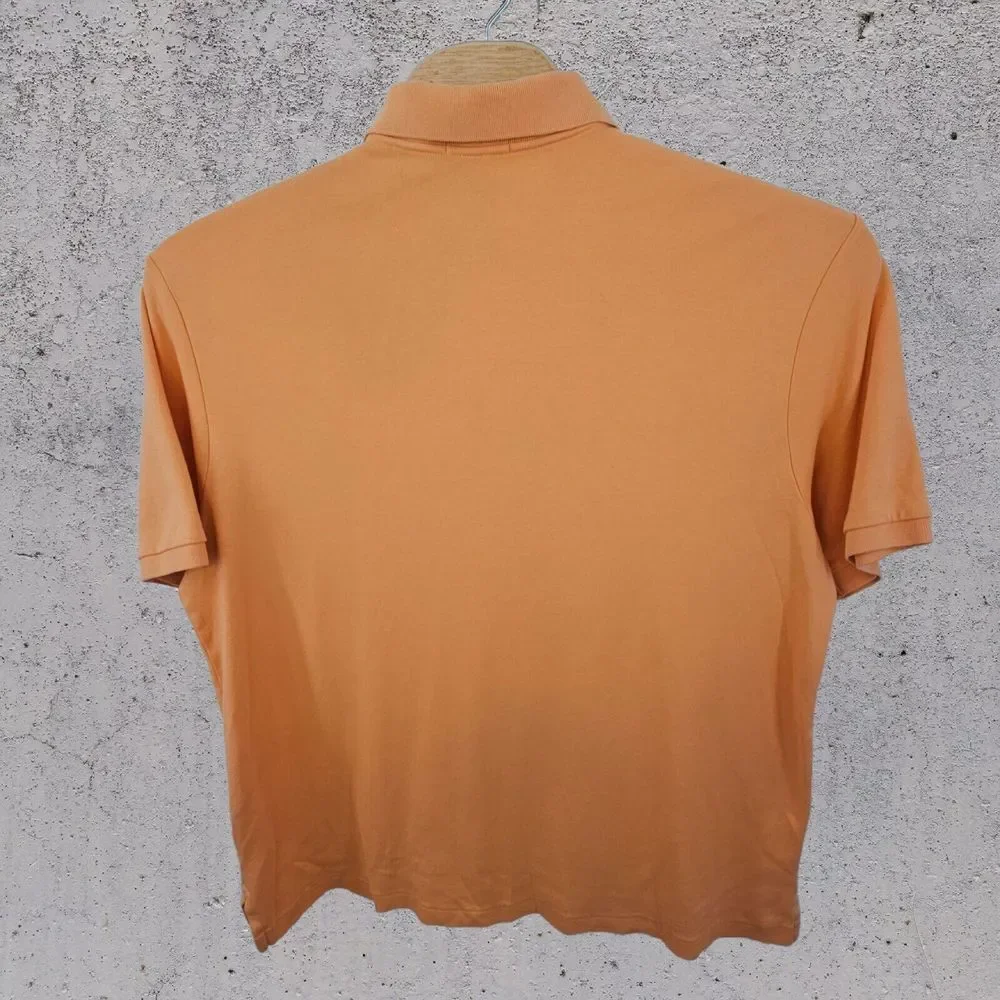 Polo‎ Ralph Lauren Polo Shirt Size 2XB BIG Short Sleeve Peach W/ Blue Pony Logo